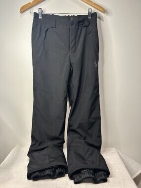 SPYDER Snow Ski Pants Youth Kids Medium Black Insulated